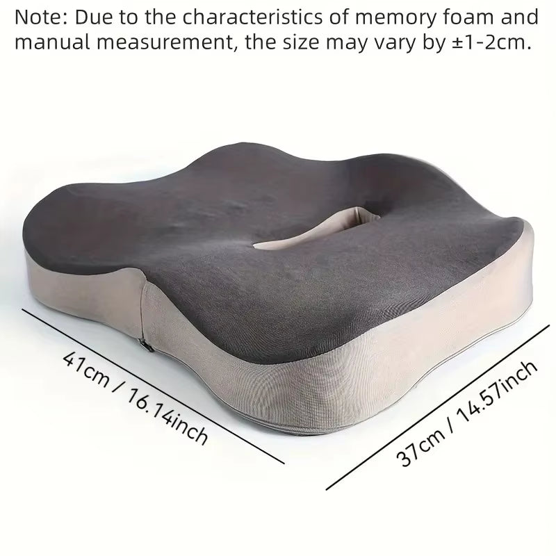 Ergonomic Memory Foam Seat Cushion for Office Chairs & Cars