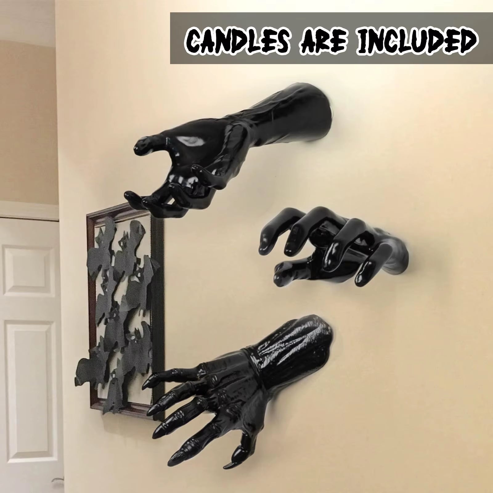 3-Piece Life-Sized Horror Wall Hands