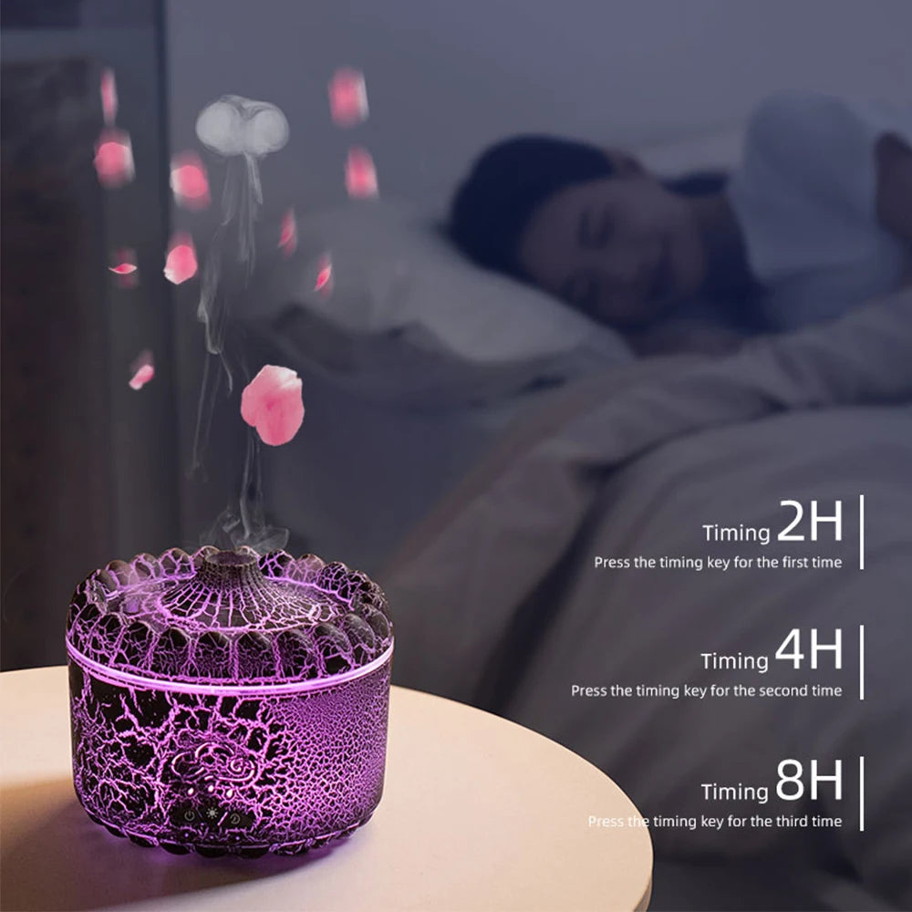 Dynamic Jellyfish Air Humidifier – 250ml Essential Oil Diffuser with 7 Colorful Night Lights