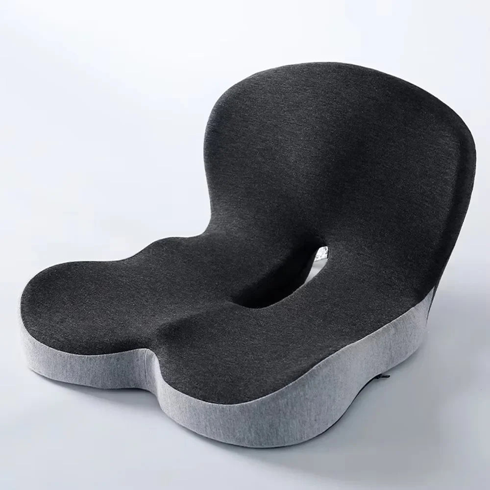Comfort Memory Foam Backrest Cushion Non-Slip Back Support Chair Cushion Breathable One-Piece Design Car Seat Cushion