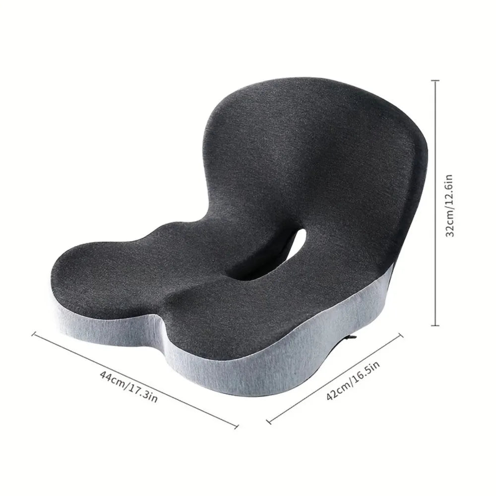 Comfort Memory Foam Backrest Cushion Non-Slip Back Support Chair Cushion Breathable One-Piece Design Car Seat Cushion