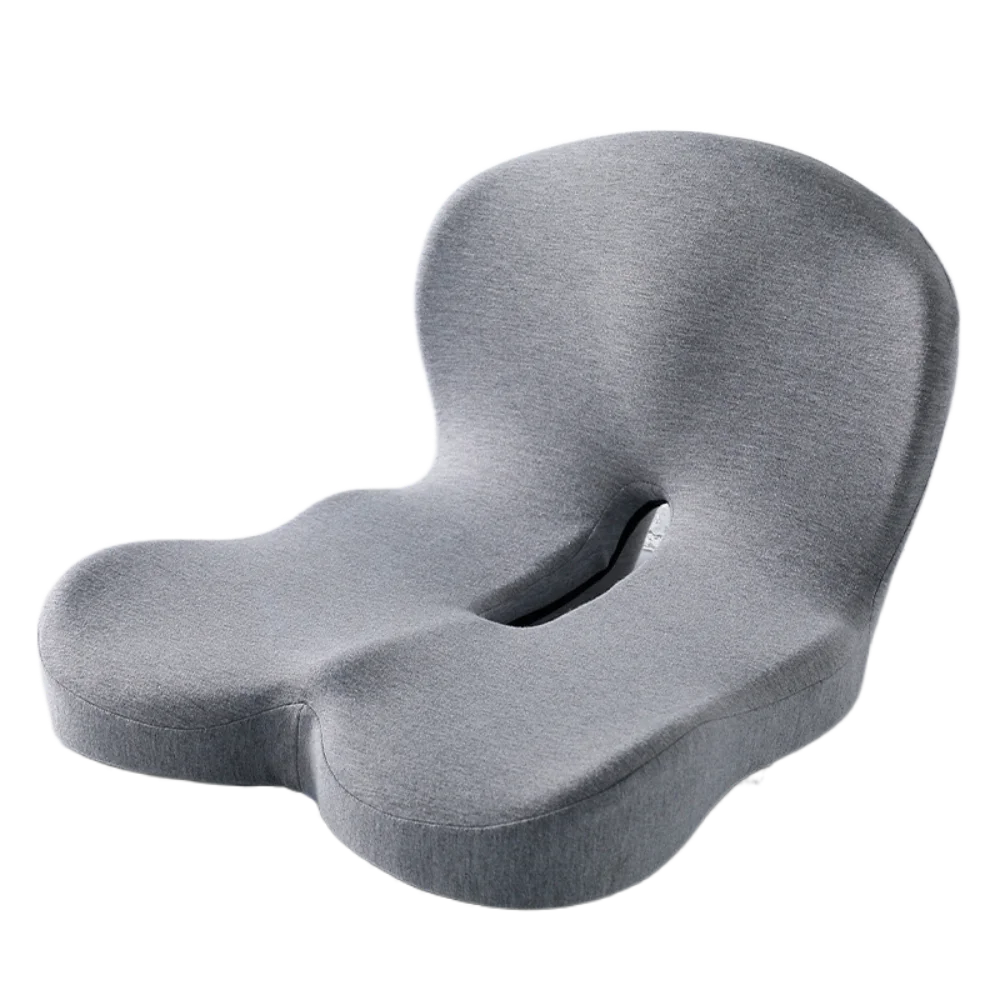 Comfort Memory Foam Backrest Cushion Non-Slip Back Support Chair Cushion Breathable One-Piece Design Car Seat Cushion