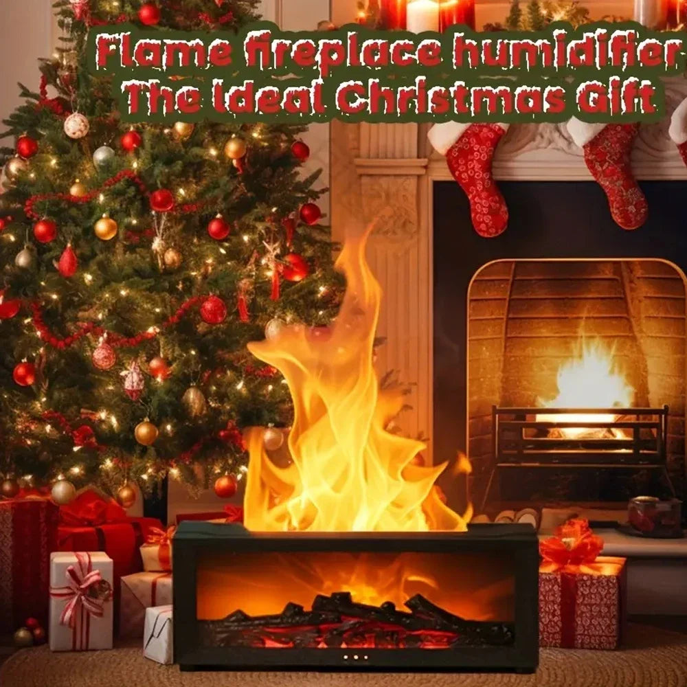 Upgraded 300ml Aroma Diffuser with 7-Color LED Flame Effect & Remote Control