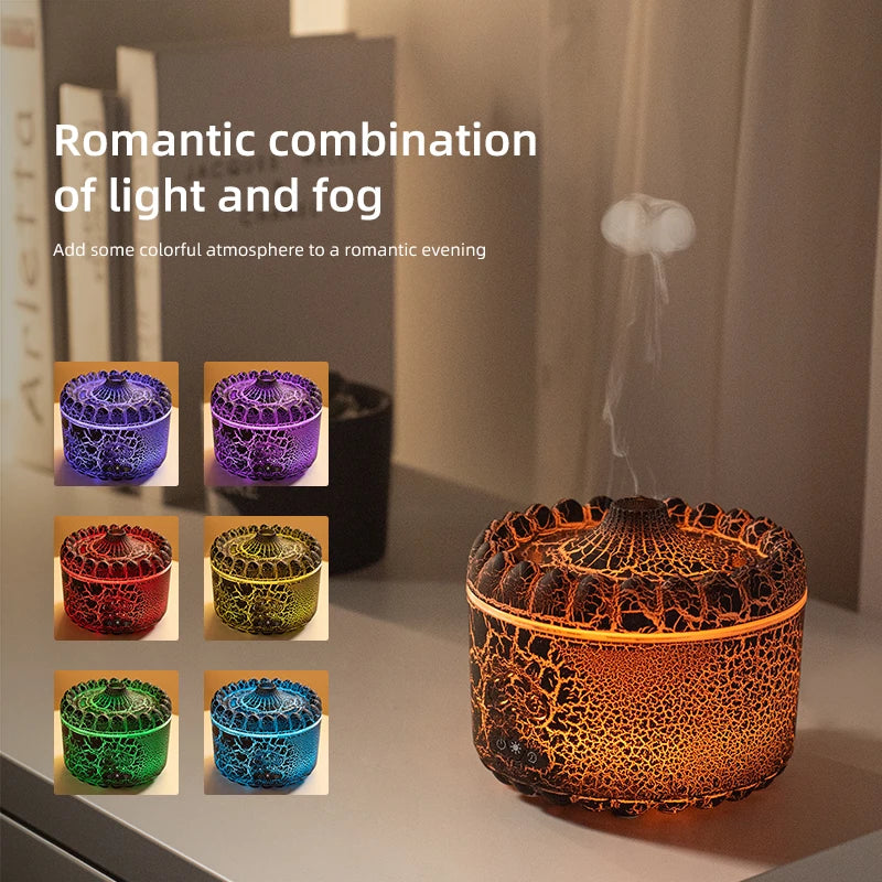 Dynamic Jellyfish Air Humidifier – 250ml Essential Oil Diffuser with 7 Colorful Night Lights